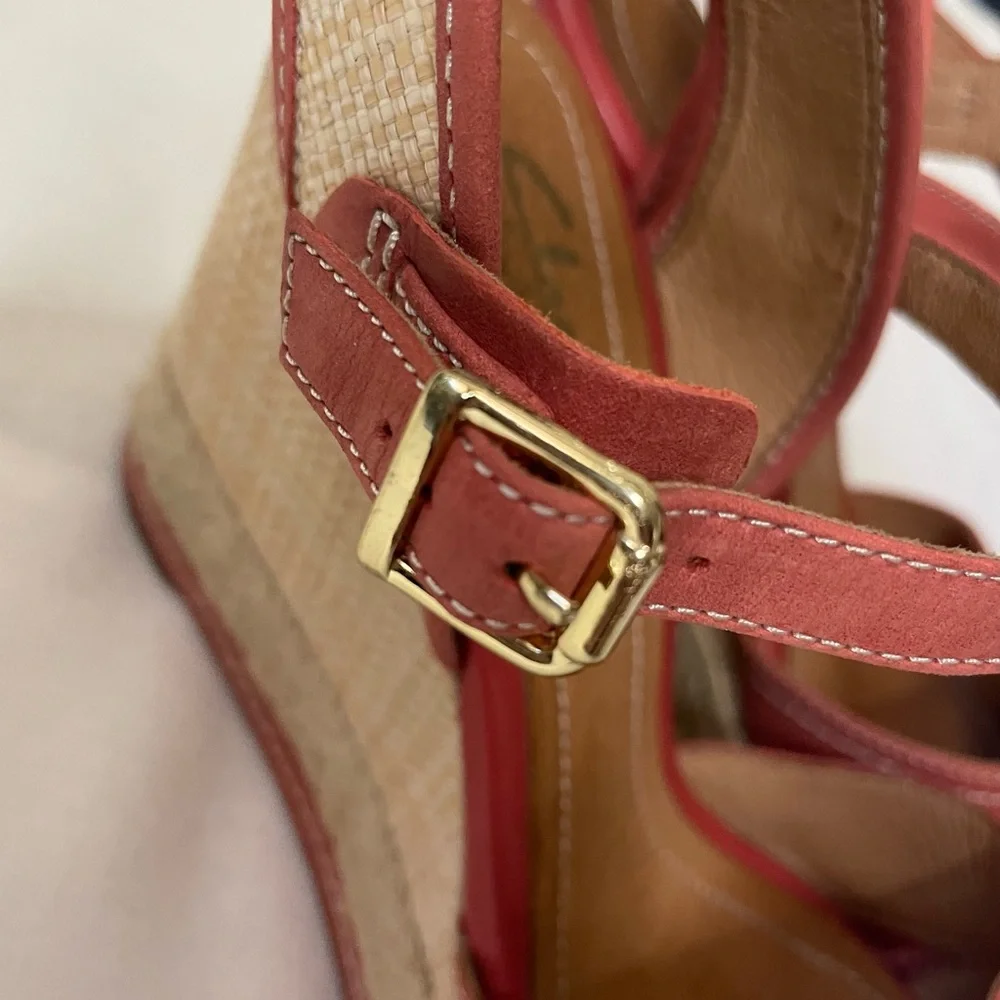 Clarks women’s Amelia Air leather espadrille wedge platform sandals